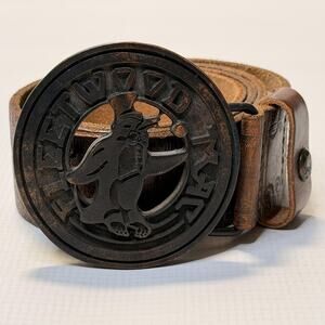 Trunk LTD Fleetwood Mac Belt Mens 32/34 Brown Leather Made in Italy 2006 198/500